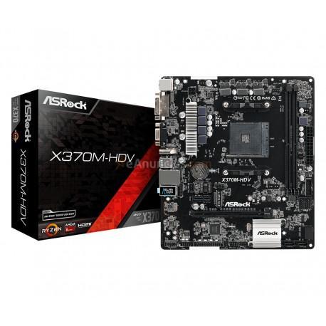 Asrock - X370M-HDV placa base Zócalo AM4 Micro ATX AMD X370