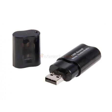 StarTech.com - Tarjeta de Sonido Estéreo USB Externa Adaptador Conversor - Negro