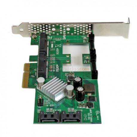StarTech.com - Tarjeta Controladora SATA III RAID PCI Express 2.0 con 2 Ranuras mSATA Emparejamiento HyperDuo para