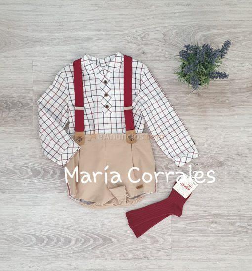 A conjunto niño yoedu tin tin 1851 ranita + tirantes + camisa r220528