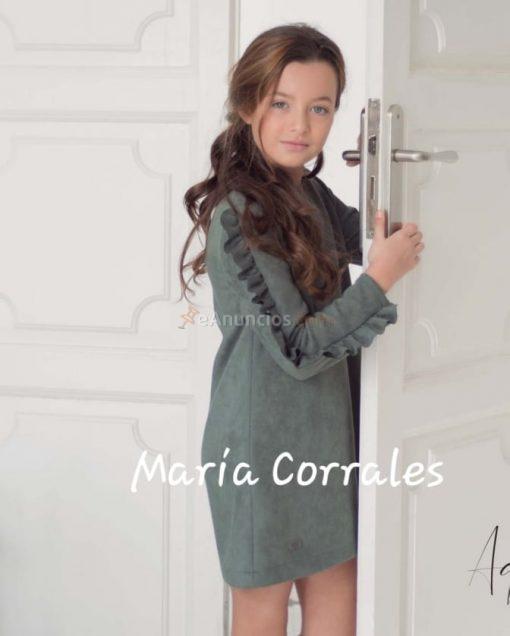 A vestido niña eve children 3312 antelina verde r190465