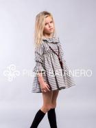 A vestido pilar batanero 1010 rayas gris carbon r190462