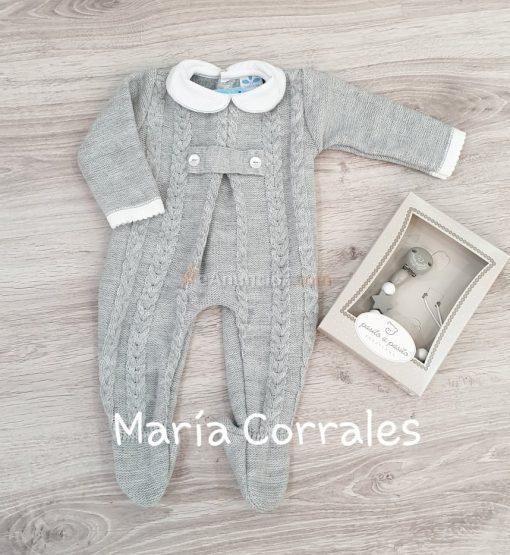 A pelele punto ochos cllo. Blanco sardon r091074 gris