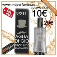 Perfume equivalente Hombre N 211 AGUA DI GIO PROFUNDO