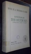 Revista de la Universidad de Madrid. Noticias de las tesis doctorales leídas en el curso 1968-1969. Volumen XVIII. N 72