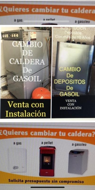 Renovación de  calderas de gasoil depósitos y chimeneas