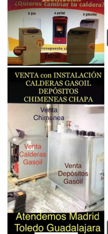 Renovación de  calderas de gasoil depósitos y chimeneas