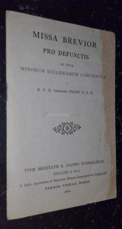Missa brevior pro defunctis in usum minorum ecclesiarum concinnata