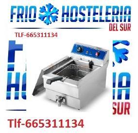 Freidora eléctrica sobremesa con grifo