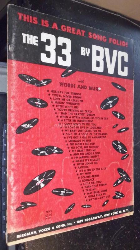 Words and Music. The 33 by BVC