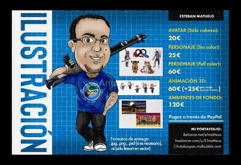 Ilustración 2D Digital (personajes, paisajes y avatar)