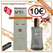 Perfume Equivalente mujer n51 AMARRIGES GIBENCY alta g