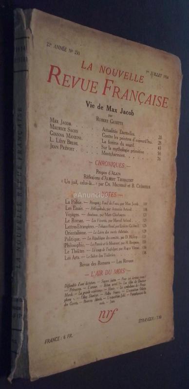 La nouvelle. Revue franaise. N 250