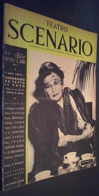 Teatro Scenario. Rassegna quindicinale degli spettacoli. Anno XVI. N 2