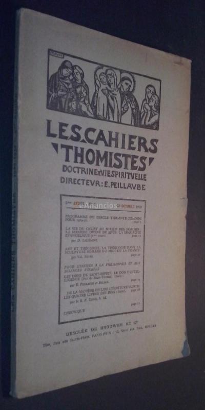 Les Cahiers Thomistes. Doctrine espirituelle. 5me année. N 1