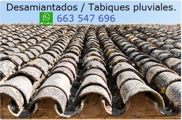 Desamiantados  tabiques pluviales.