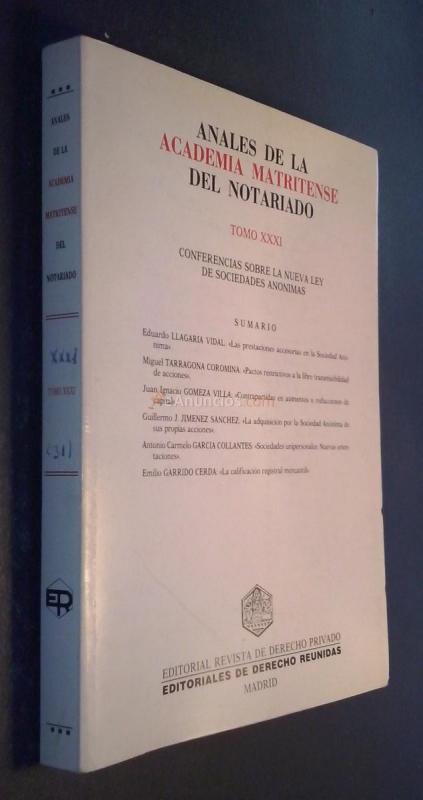 Anales de la Academia Matritense del Notariado. Tomo XXXI