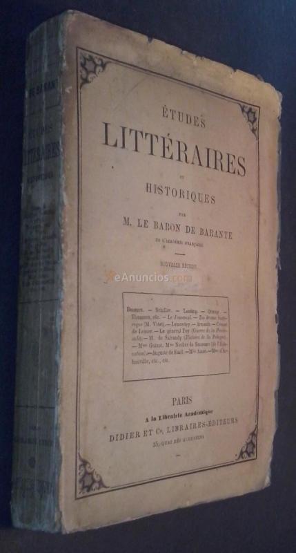 Études littéraires et historiques