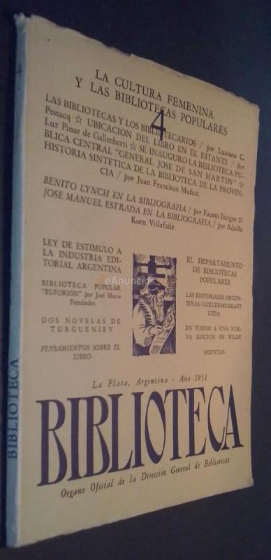 La cultura femenina y las bibliotecas populares. N 4