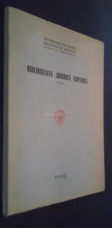 Bibliografía jurídica española (1967)