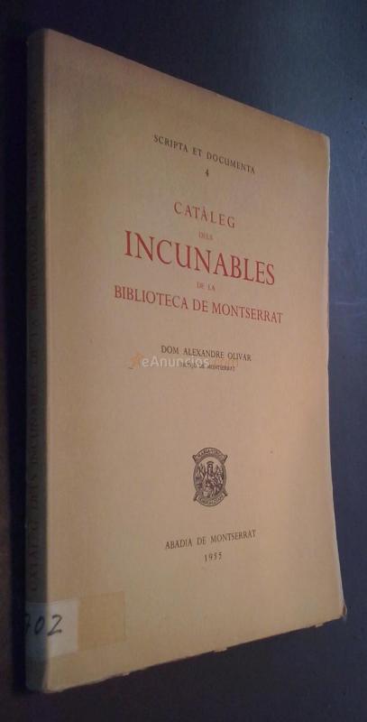 Catleg dels incunables de la Biblioteca de Montserrat