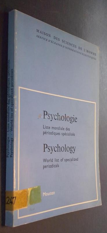 Psychologie. Liste mondiale des périodiques spécialisés. Psychology. World list of specialized periodicals