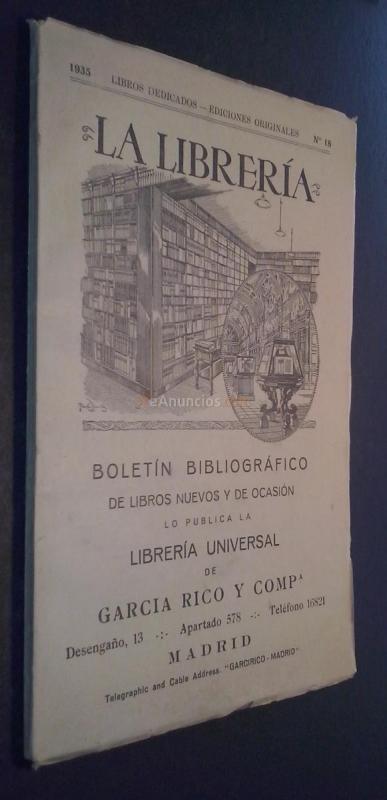 La Librería. Boletín bibliográfico de libros nuevos y de ocasión. N 18