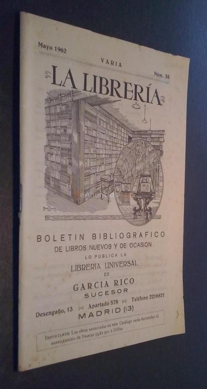 La Librería. Boletín bibliográfico de libros nuevos y de ocasión. N 35