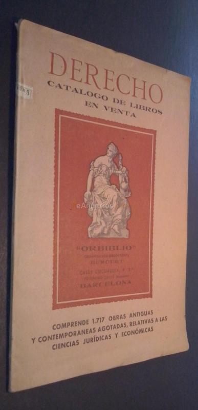 Derecho. Catálogo de libros en venta. Catálogo N 2
