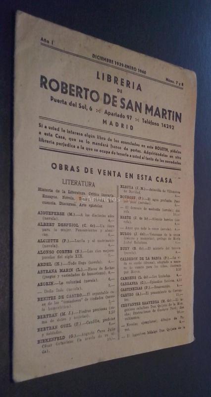 Obras de venta en esta Casa. Año I. Ns 7 y 8