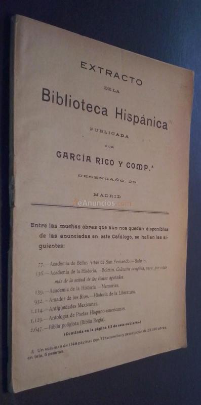 Extracto de la Biblioteca Hispánica