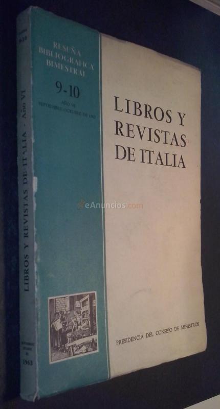 Libros y revistas de Italia. Año VI. Ns 9-10