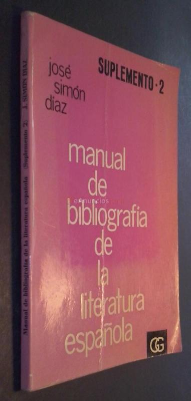 Manual de bibliografía de la literatura española. Adiciones 1965-1970