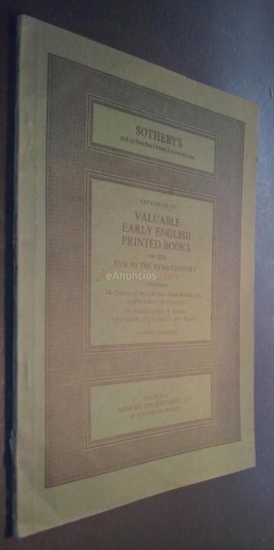Catalogue of Valuable Early English Printed Books of the XV th to the XVII th Century. Comprising the Property of the Late John Dobbs Berger, The Property of N. Russell