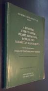 A Further Thirty-three Highly Important Hebrew and Samaritan Manuscripts fron the Collection Formed by the Late David Solomon Sassoon