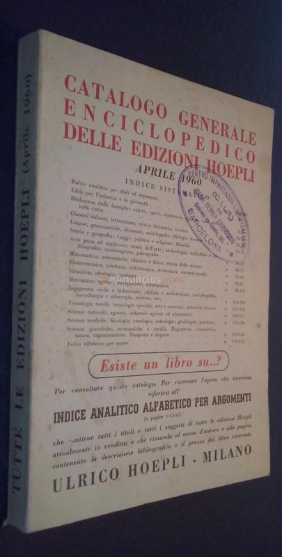 Catalogo generale enciclopedico delle edizioni Hoepli