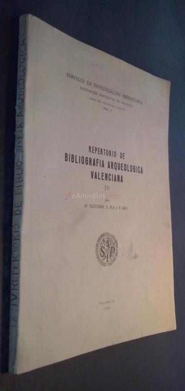 Repertorio de bibliografía arqueológica valenciana IV