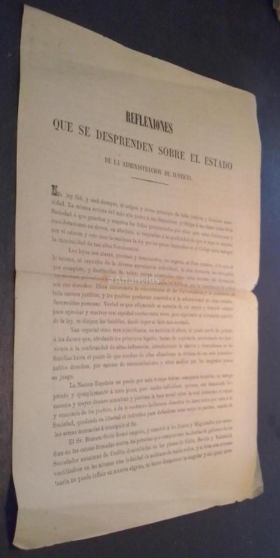 Reflexiones que se desprenden sobre el estado de la administración de justicia
