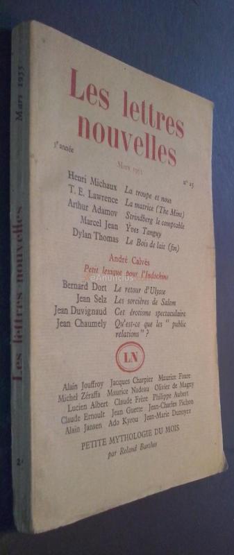 Les Lettres Nouvelles. Mars 1955. N 25