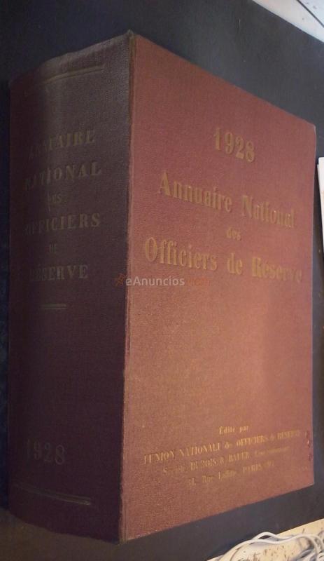 Annuaire National des Officiers de Réserve. 1928