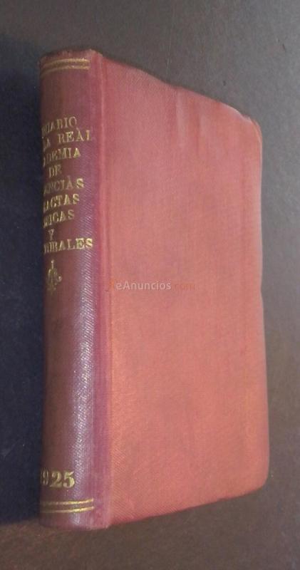 Anuario de la Real Academia de Ciencias Exactas, Físicas y Naturales. 1925
