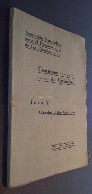 Congreso de Coimbra. Tomo V. Ciencias físico - químicas