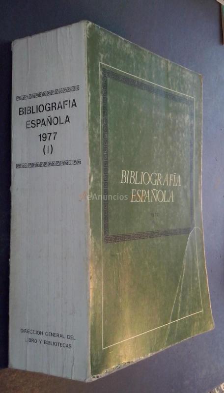 Bibliografía española. 1977 Tomo I