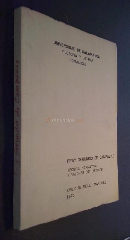 Fray Gerundio de Campazas: estudio de su técnica narrativa y valore estilísticos