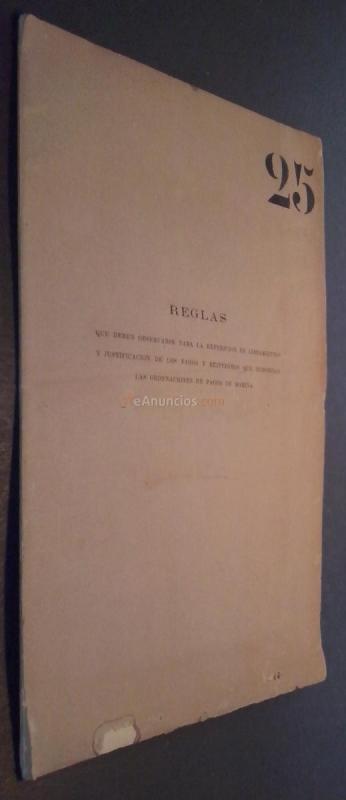 Reglas para la expedición de libramientos y justificación de los pagos y reintegros que dispongan las ordenaciones de pagos de Marina aprobadas por Real Orden de 9 de agosto de 1877