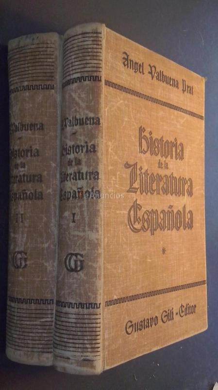 Historia de la literatura española. 2 tomos