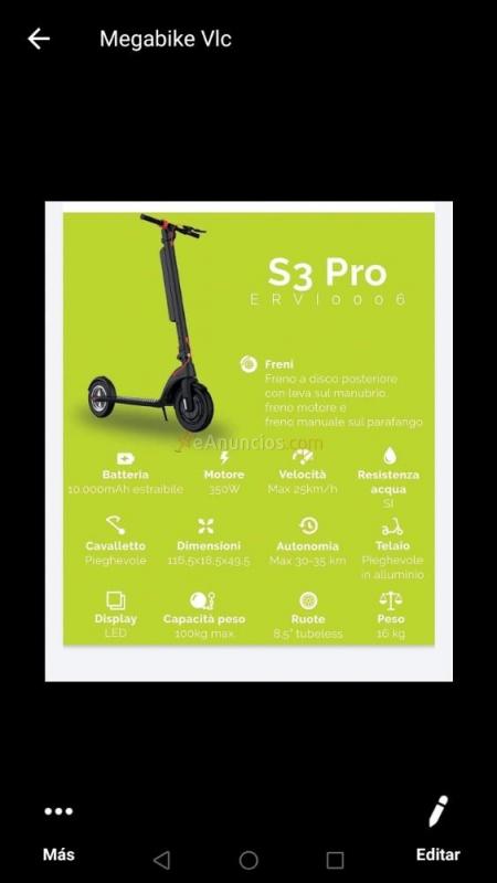 Patinete electrico plegable s 3 pro