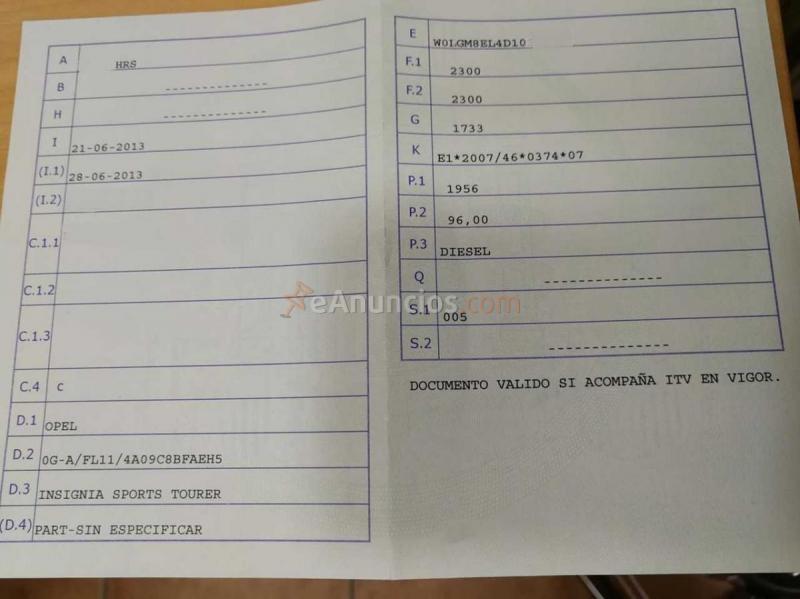 Opel Insignia Sports Tourer avant 2.0 tdi 130cv 