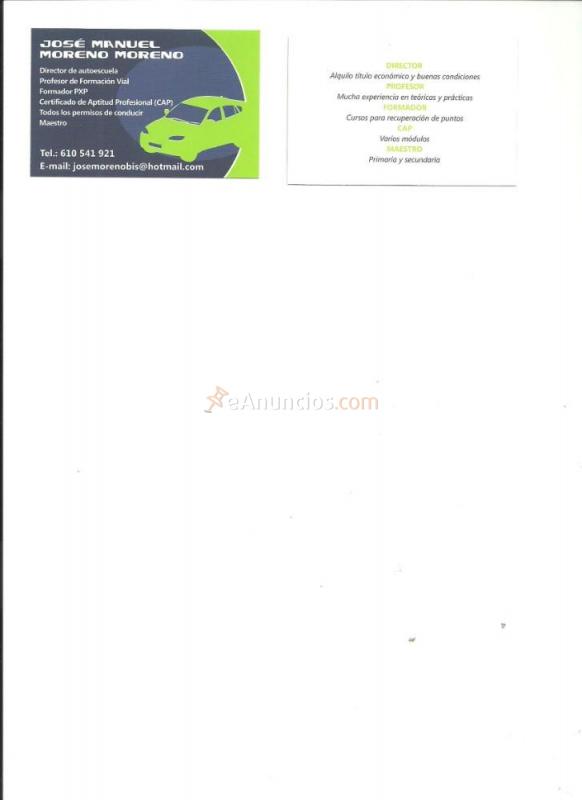 Director, profesor, formador PxP, CAP y maestro