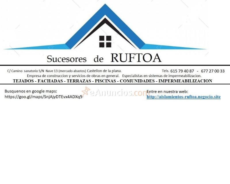 tejados y fachadas, impermeabilizaciones